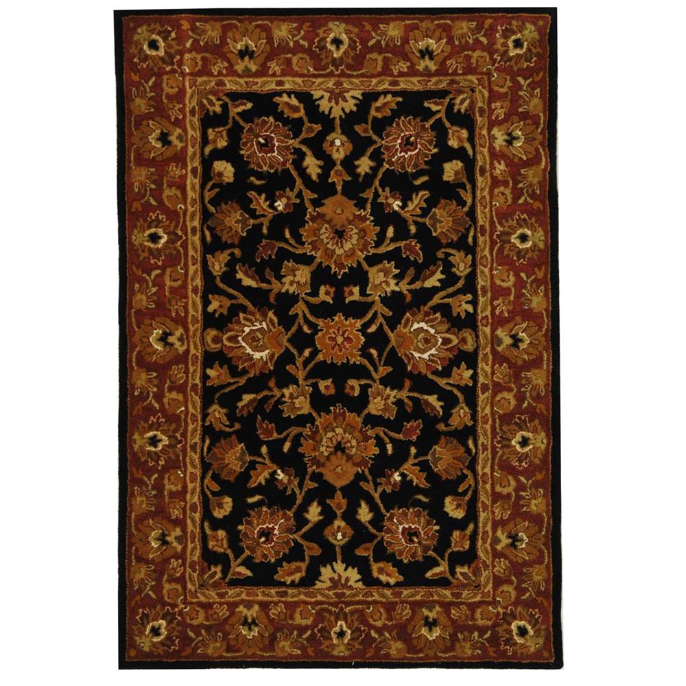 Safavieh HG112A-4 Heritage Area Rug in BLACK / RED