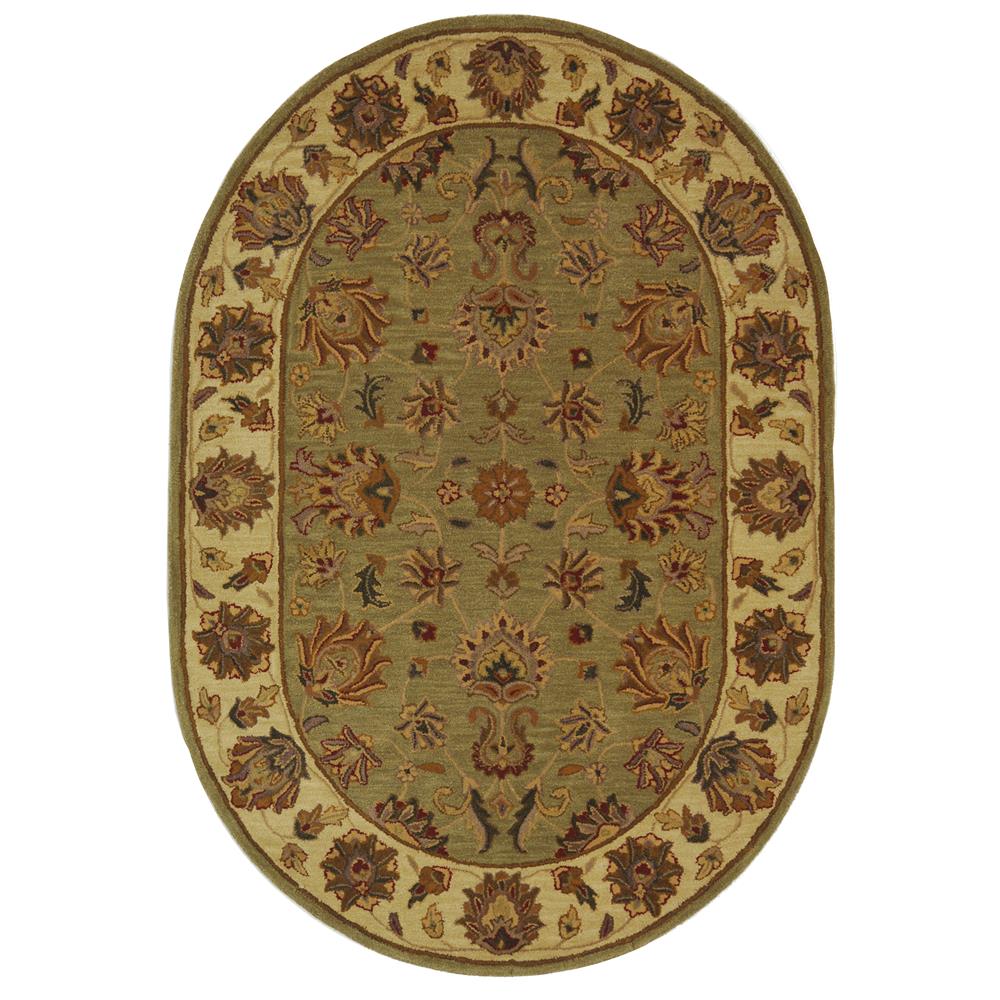 Safavieh HG343A Heritage Area Rug in Green / Gold