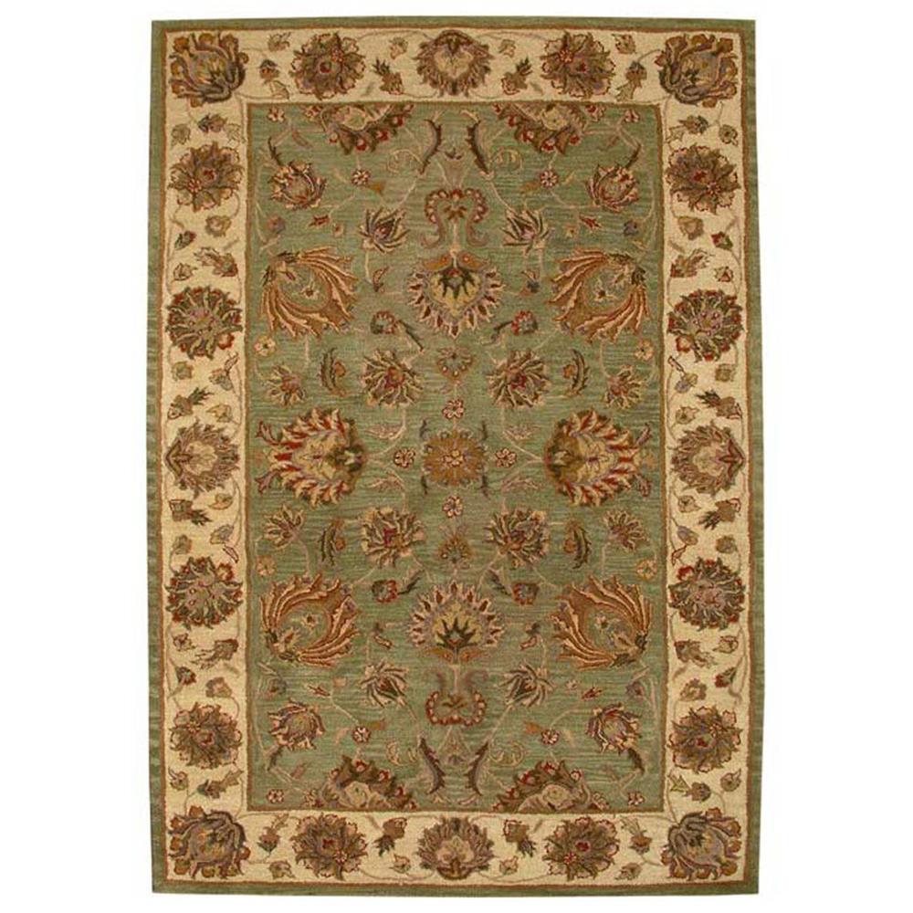 Safavieh HG343A-28 Heritage Area Rug in GREEN / GOLD