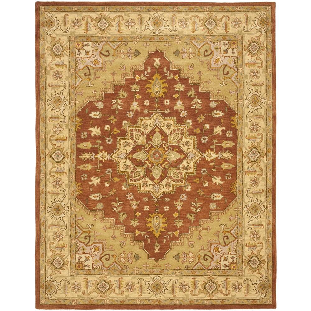 Safavieh HG345A-3 Heritage Area Rug in RUST / GOLD