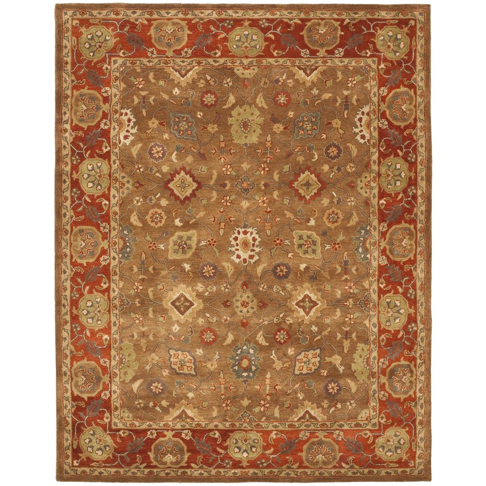 Safavieh HG952A-8 Heritage Area Rug in MOSS / RUST