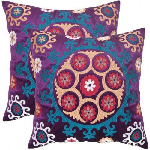Safavieh Vanessa Bohemian Gold / Purple Pillow