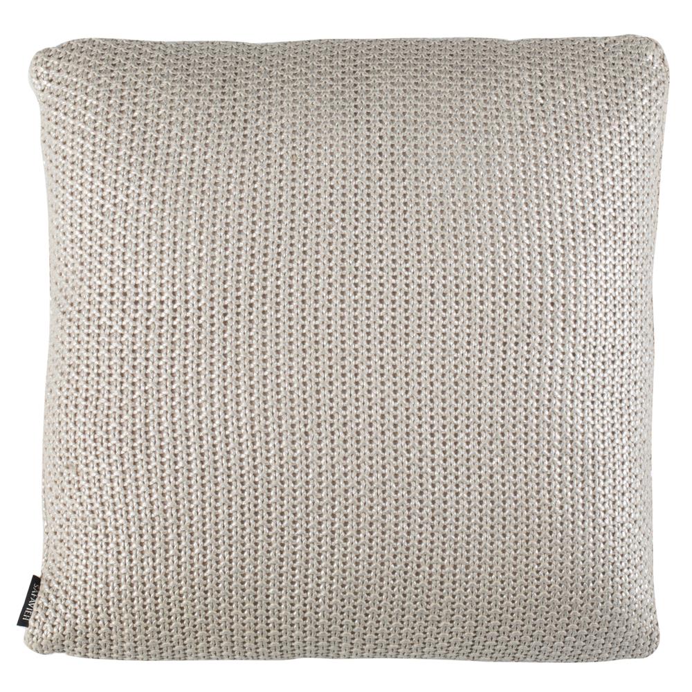 Safavieh PLS191A-2020 Tickled Grey Knit Pillow in Palewisper 