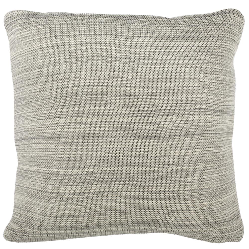 Safavieh PLS198A-2020 Loveable Knit Pillow in Light Grey/natural