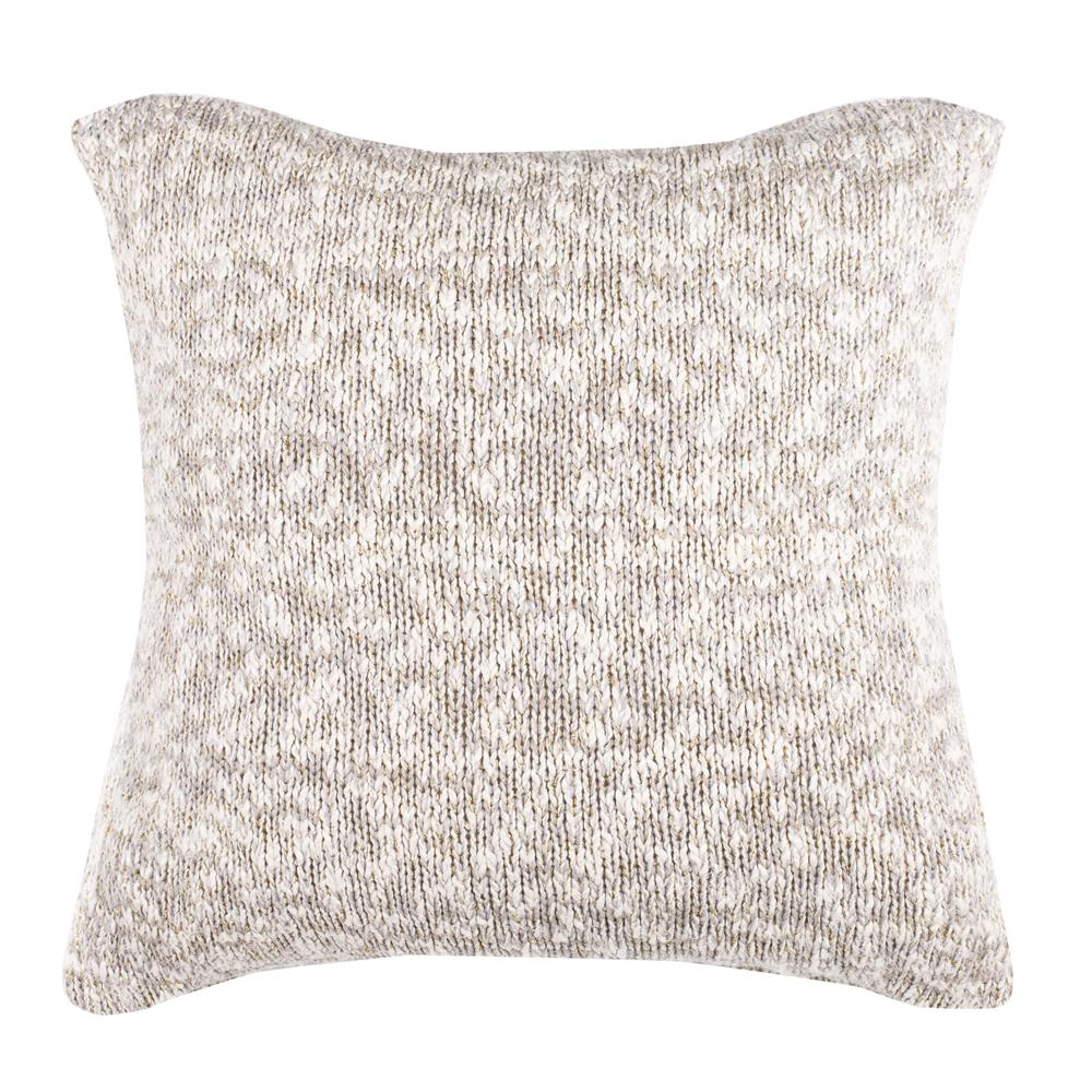 Safavieh PLS209A-2020 Panna Knit Pillow in Light Grey/natural/gold