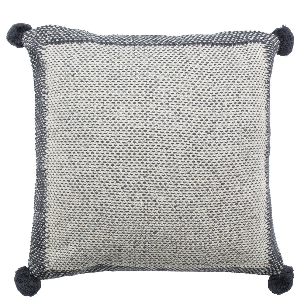 Safavieh PLS212A-2020 Dania Knit Pillow in Dark Grey/natural/silver