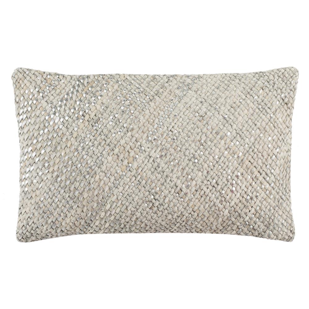 Safavieh PLS243A-1220 Shelby Cowhide 12"x20" Pillow in White