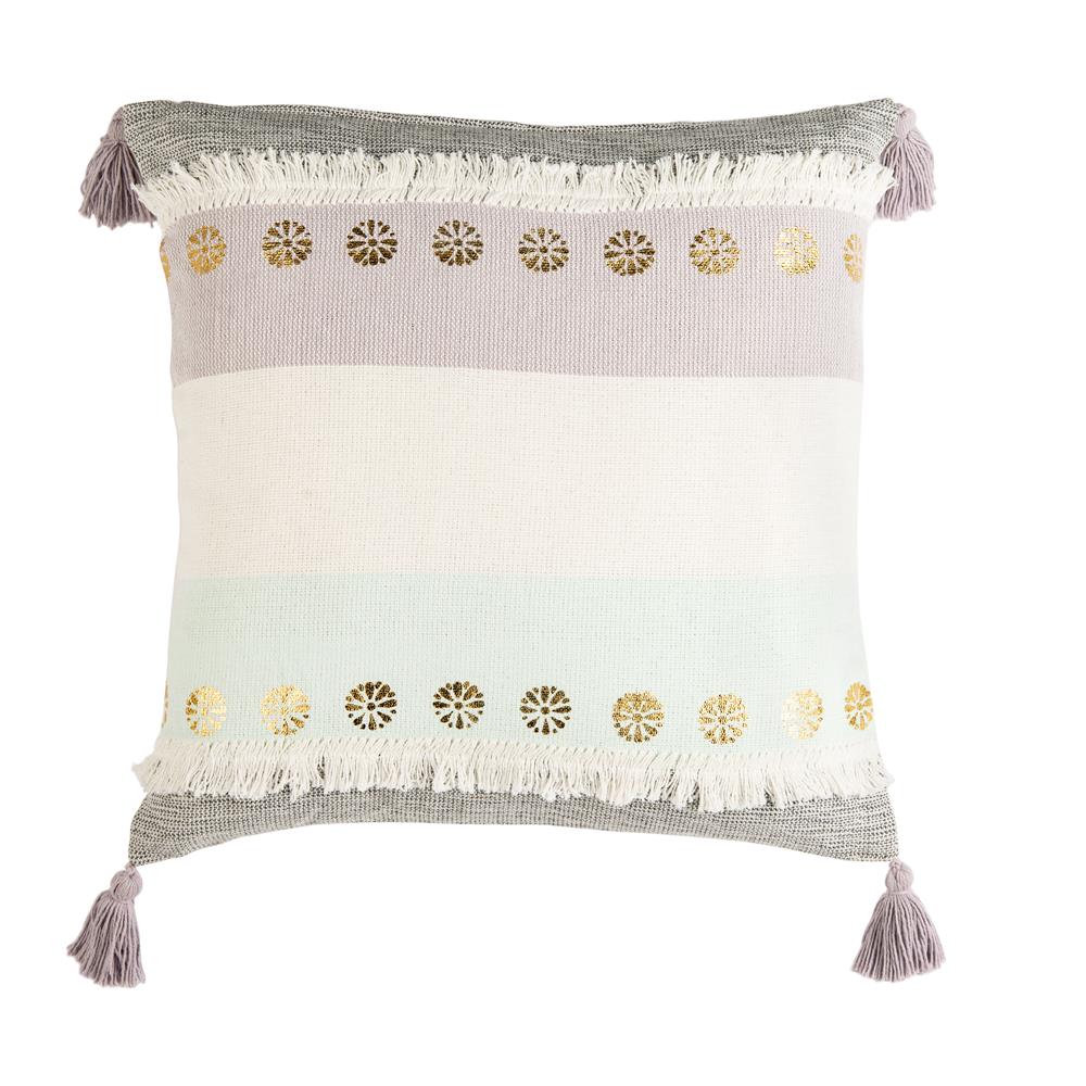 Safavieh PLS3504A-2020 Norra Pillow in Purple/grey/teal/gold