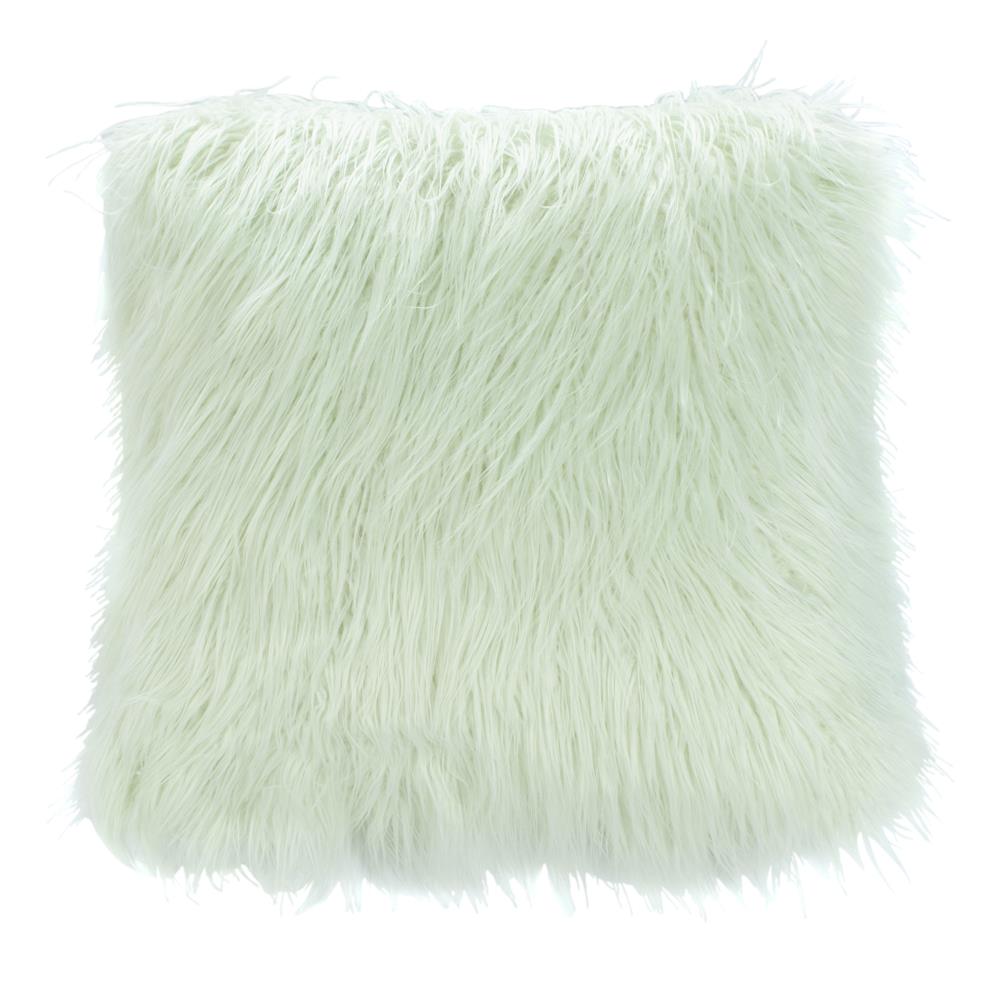 Safavieh PLS7021A-2020 Caelie Faux Fur Pillow in Mint