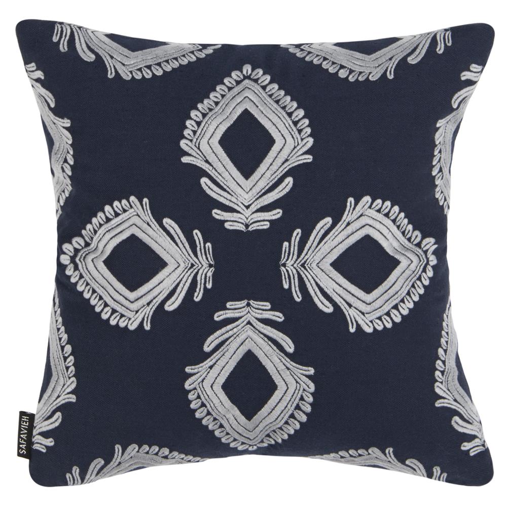 Safavieh PLS7082A-1616 Blossom Pillow in Navy/periwinkle