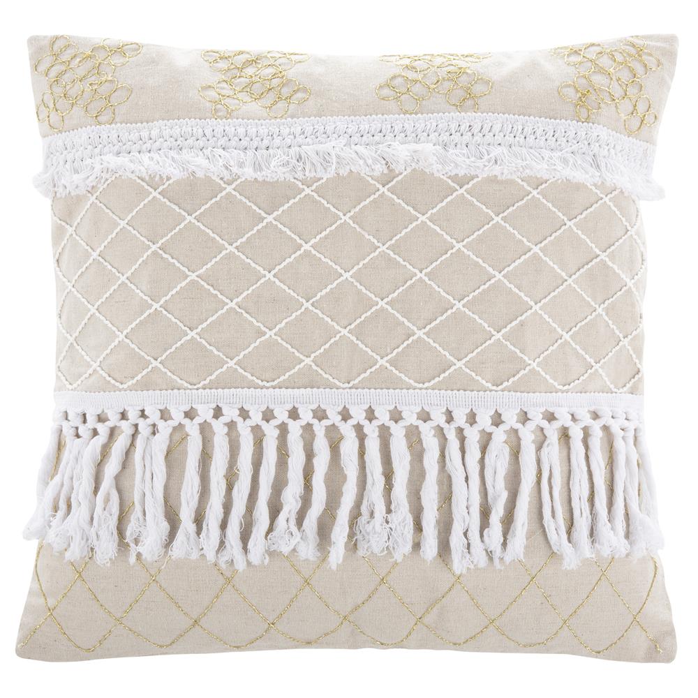 Safavieh PLS7102A-1818 Gurti Pillow in White/beige