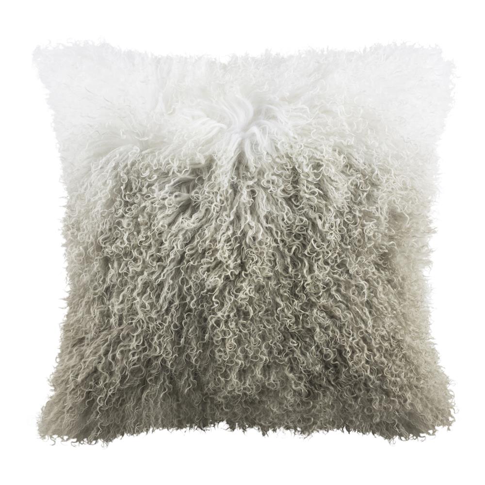 Safavieh PLS734A-2020 Suri Sheep Skin Pillow in White/grey