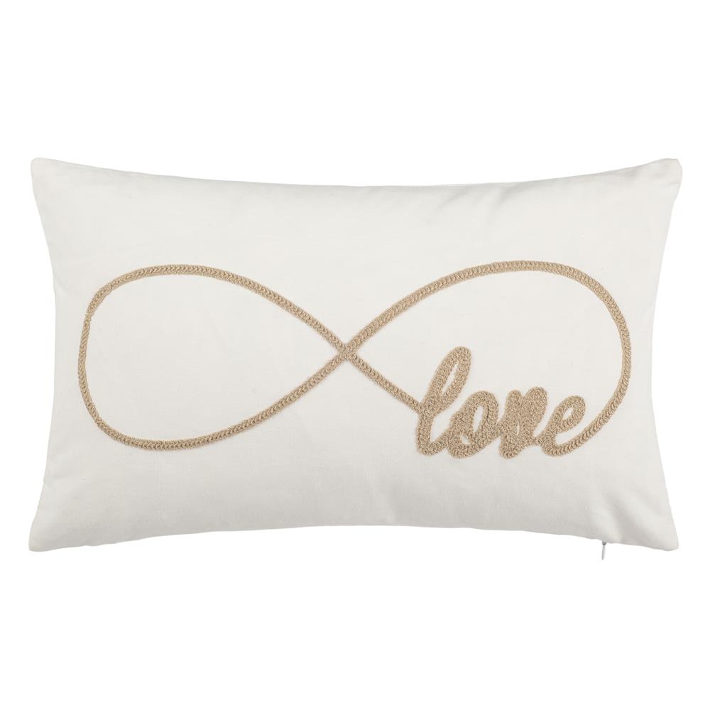 Safavieh PLS744A-1218 Infinite Love Pillow in Beige Rope