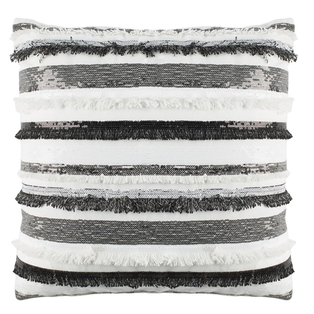 Safavieh PLS751A-1818 Amalia Striped Pillow in Grey/ivory
