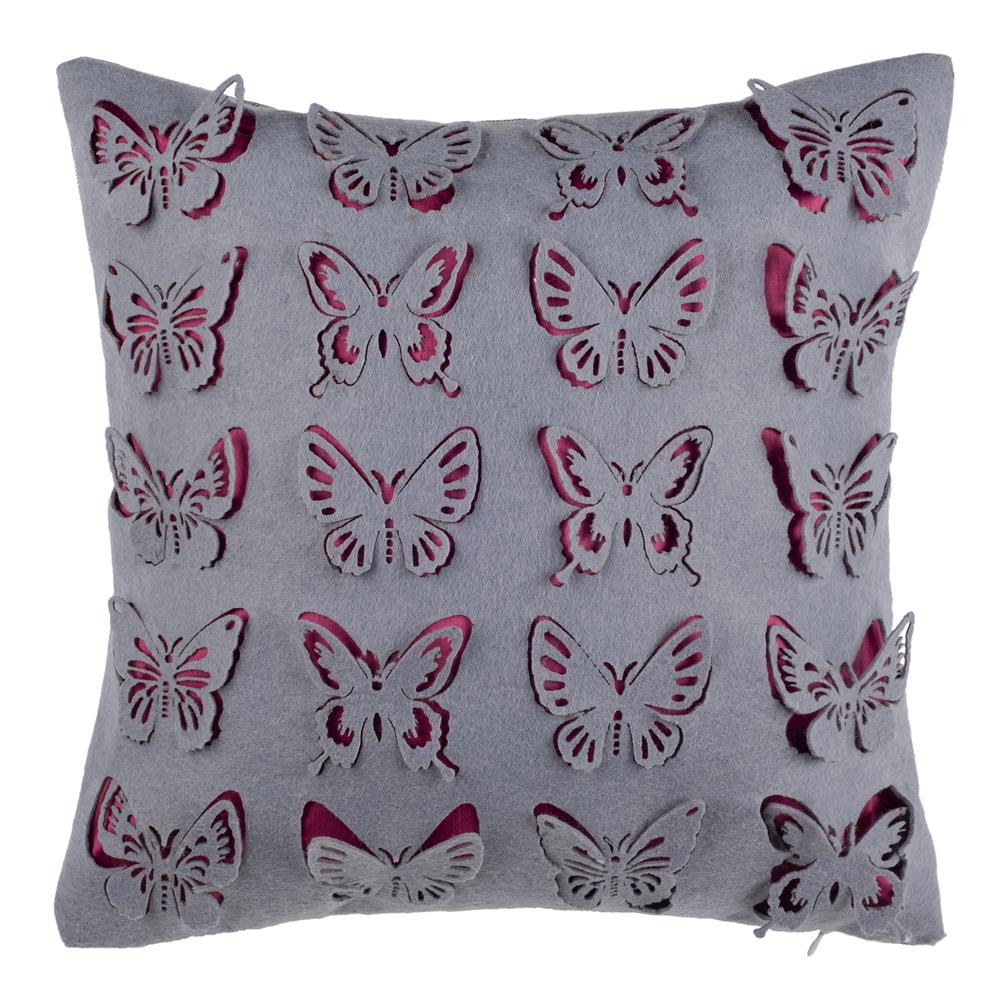 Safavieh PLS774A-1818 Wonderlous Wings Butterfly Pillow in Purple/pink