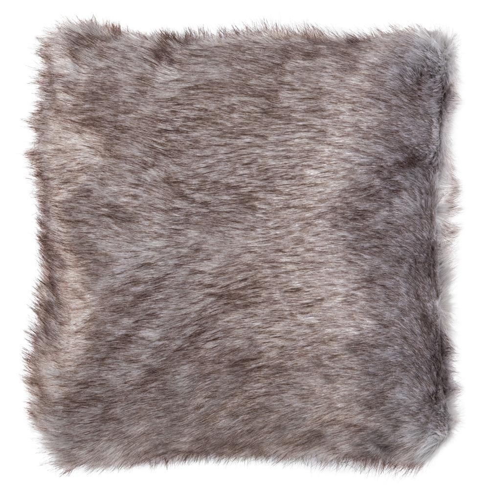 Safavieh PLS780A-2020 Davena Fur Pillow in Grey