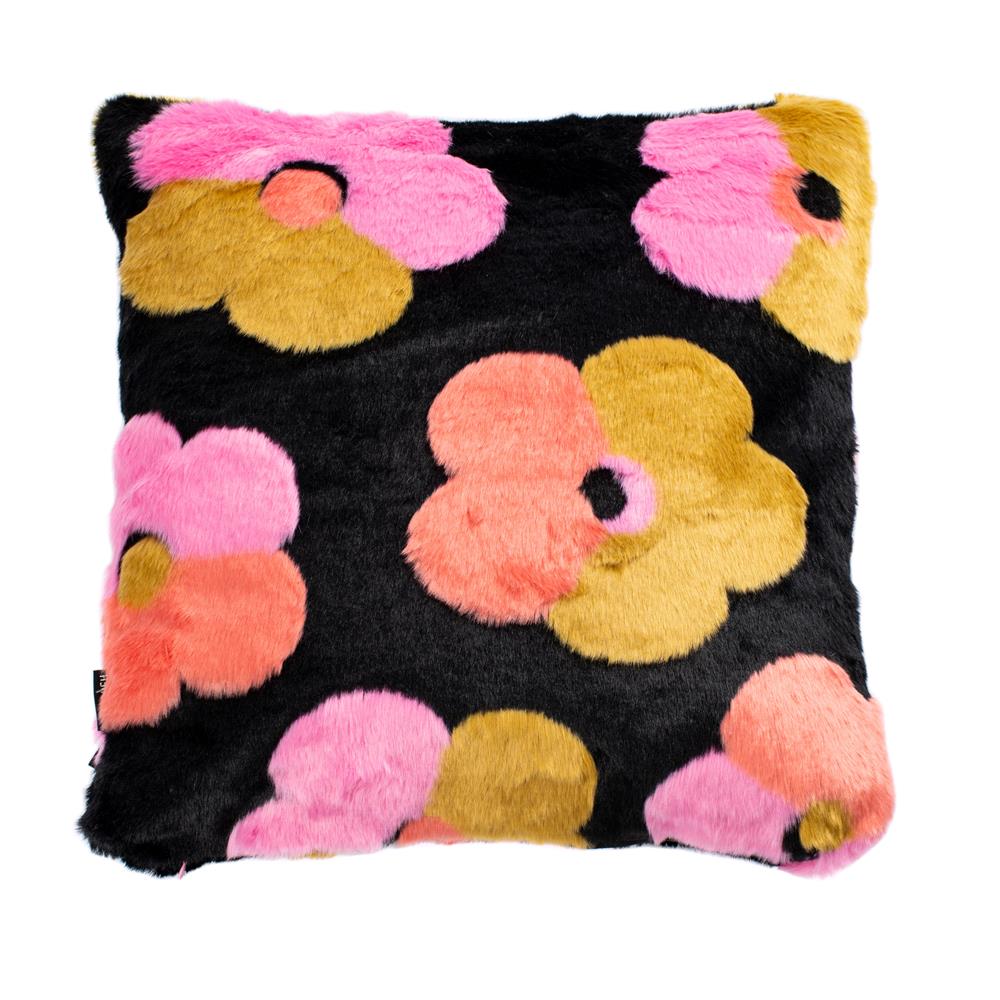 Safavieh PLS784A-2020 Flower Child Fur Pillow in Multi