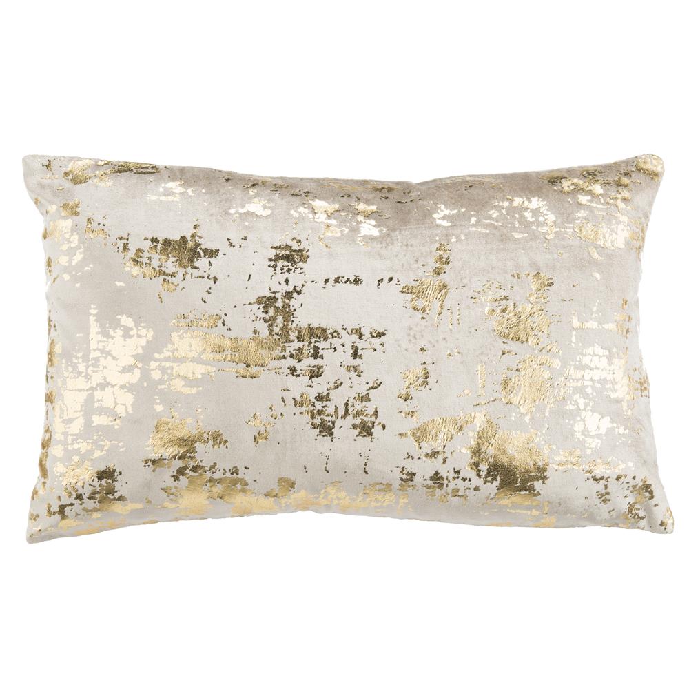 Safavieh PLS881A-1220 Edmee Metallic  Pillow in Beige/gold