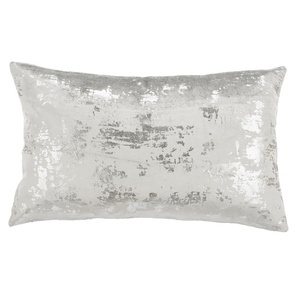Safavieh PLS881B-1220 Edmee Metallic  Pillow in Light Grey/silver