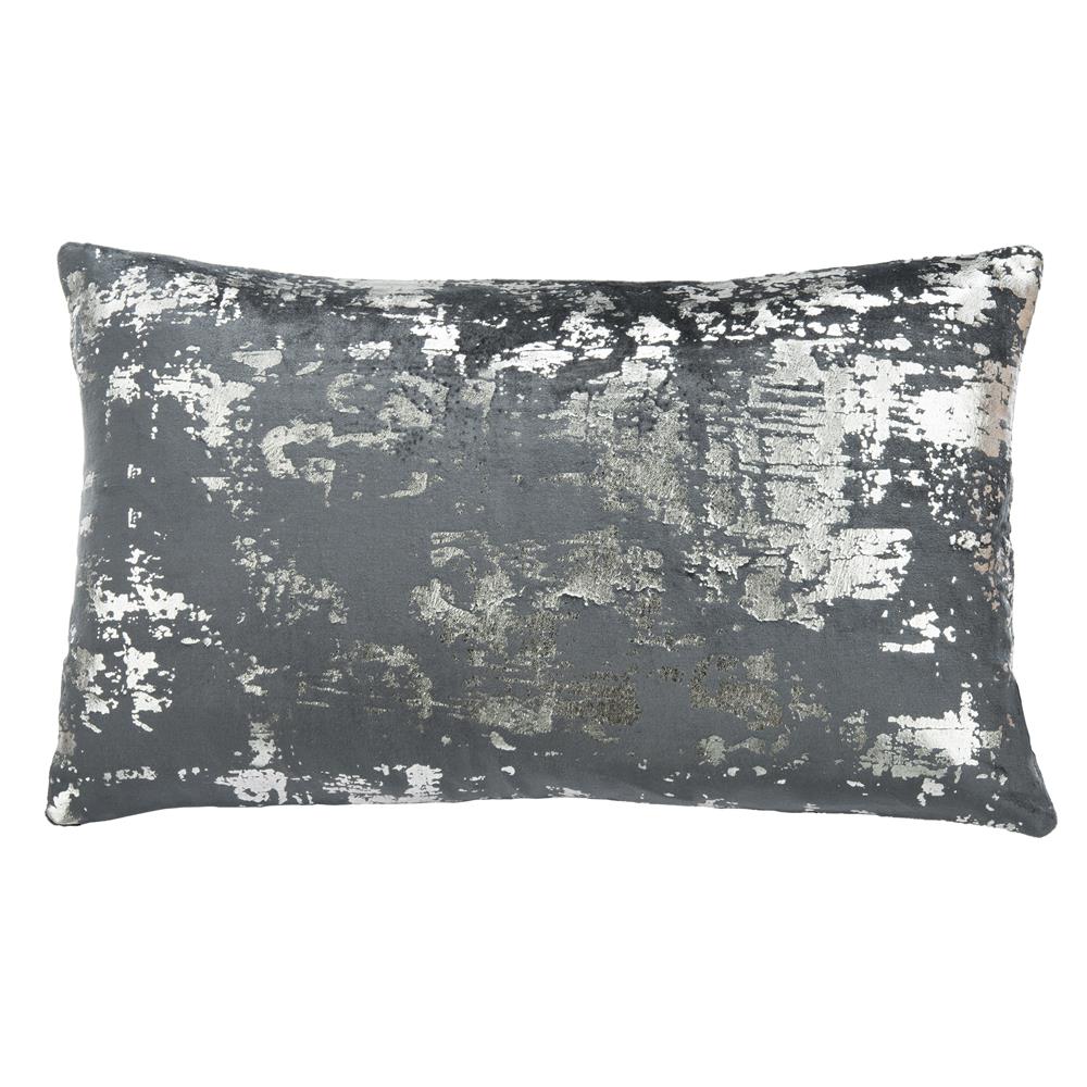 Safavieh PLS881D-1220 Edmee Metallic  Pillow in Midnight Blue/silver