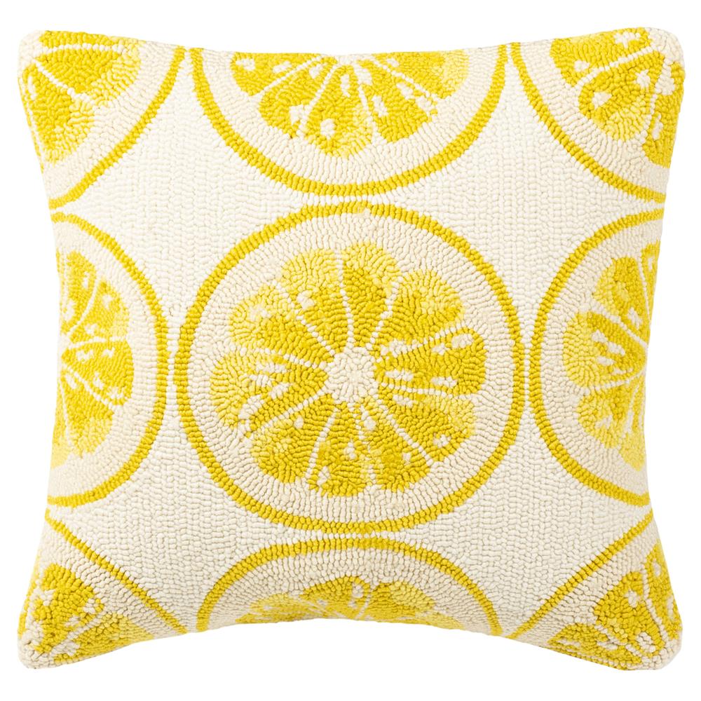 Safavieh PPL254A-2020 Lemon Squeeze Pillow in Yellow/white