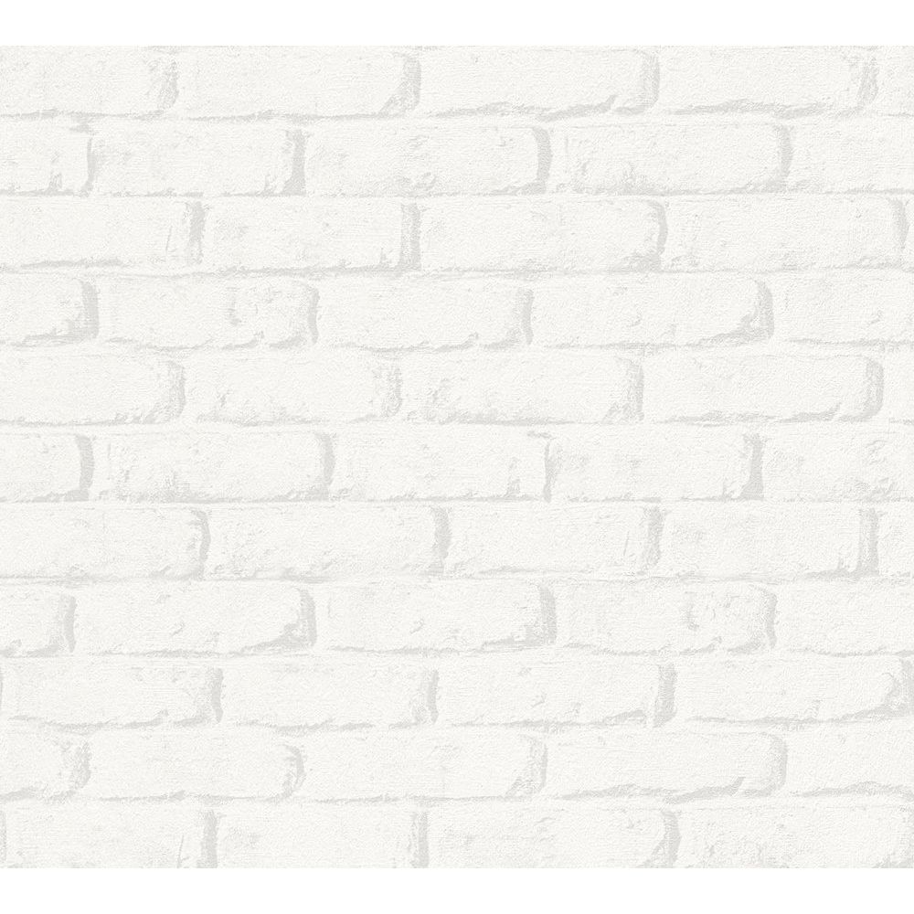 A.S. Creation by Sancar 343011 Boys & Girls 6 Brick Wallcovering in White