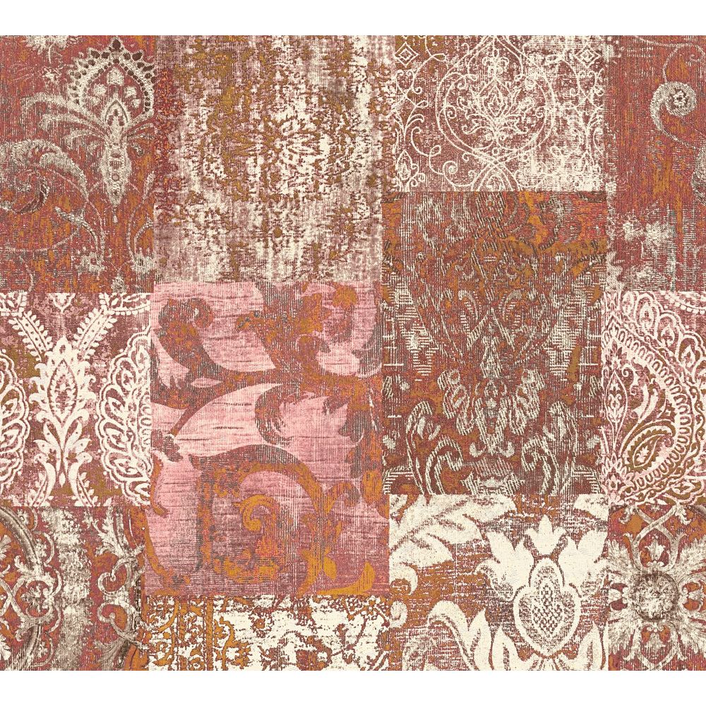 Architects Paper by Sancar 34374 Luxury Classics Damask Wallcovering in Red