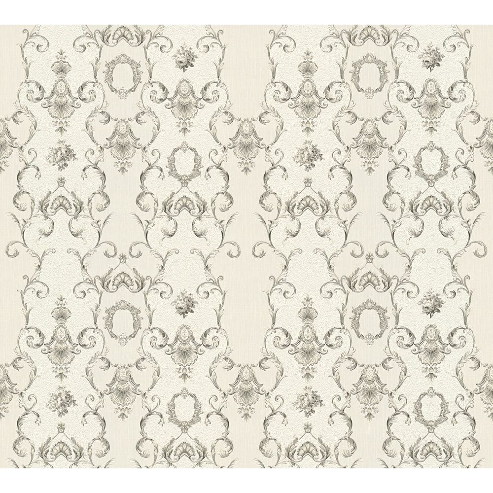 A.S. Creation by Sancar 34392 Chateau 5 Wallcovering in Silver