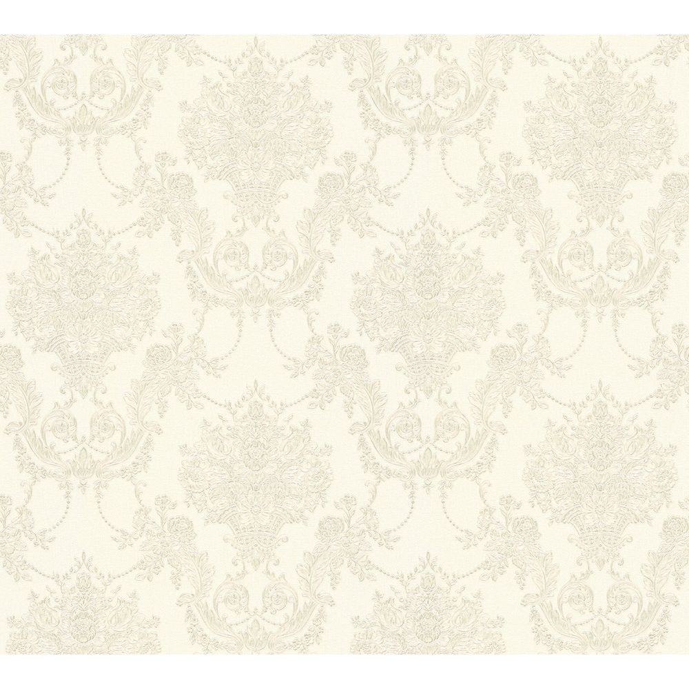 A.S. Creation by Sancar 34492 Chateau 5 Damask Wallcovering in Grey