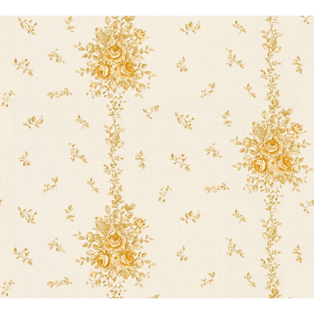 A.S. Creation by Sancar 34500 Chateau 5 Wallcovering in Gold/Beige