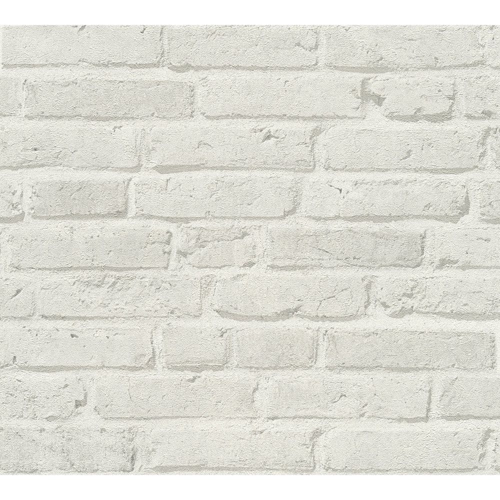 A.S. Creation by Sancar 35581 Elements Brick Wallcovering in White