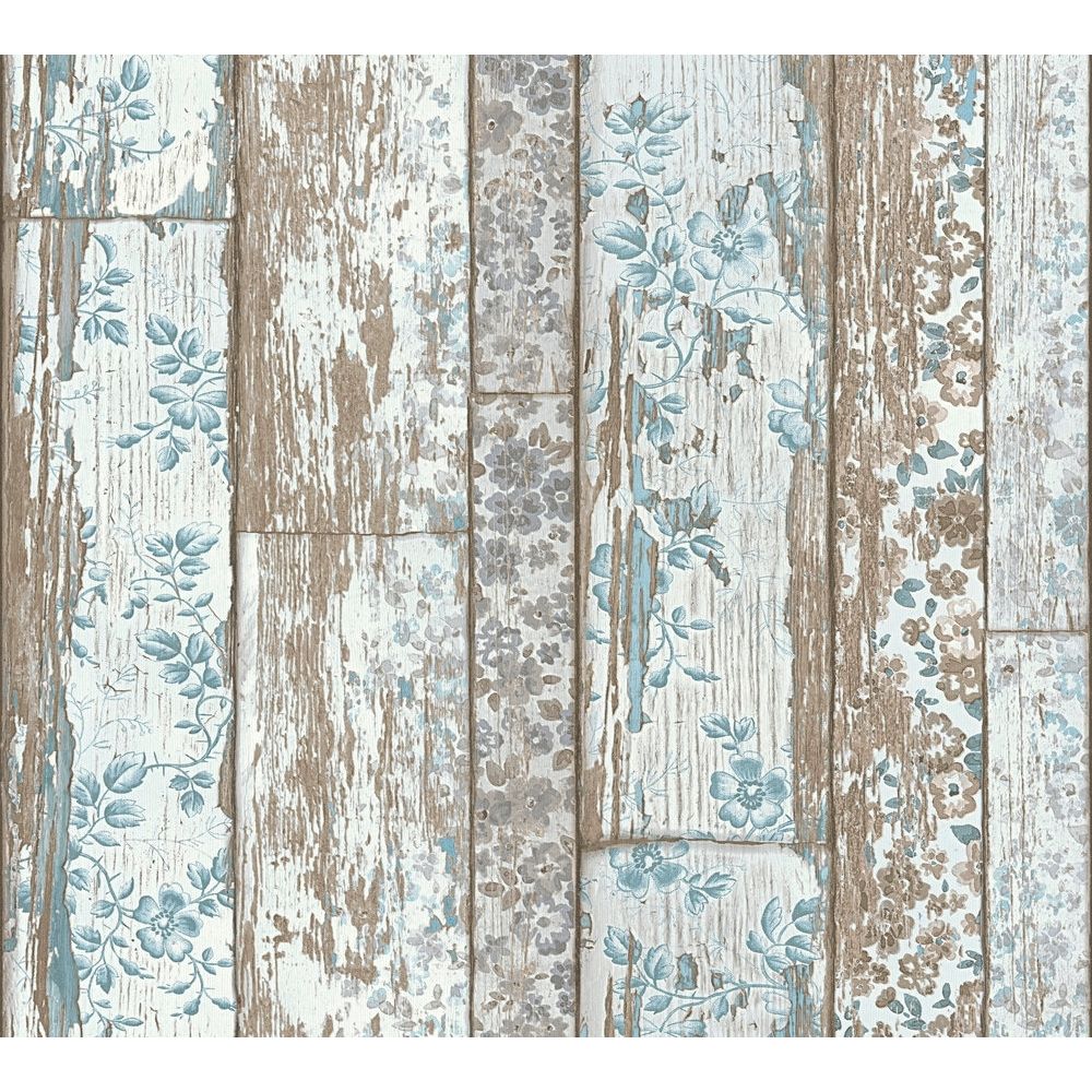 A.S. Creation by Sancar 361191 Elements Wood Look Wallcovering in Blue