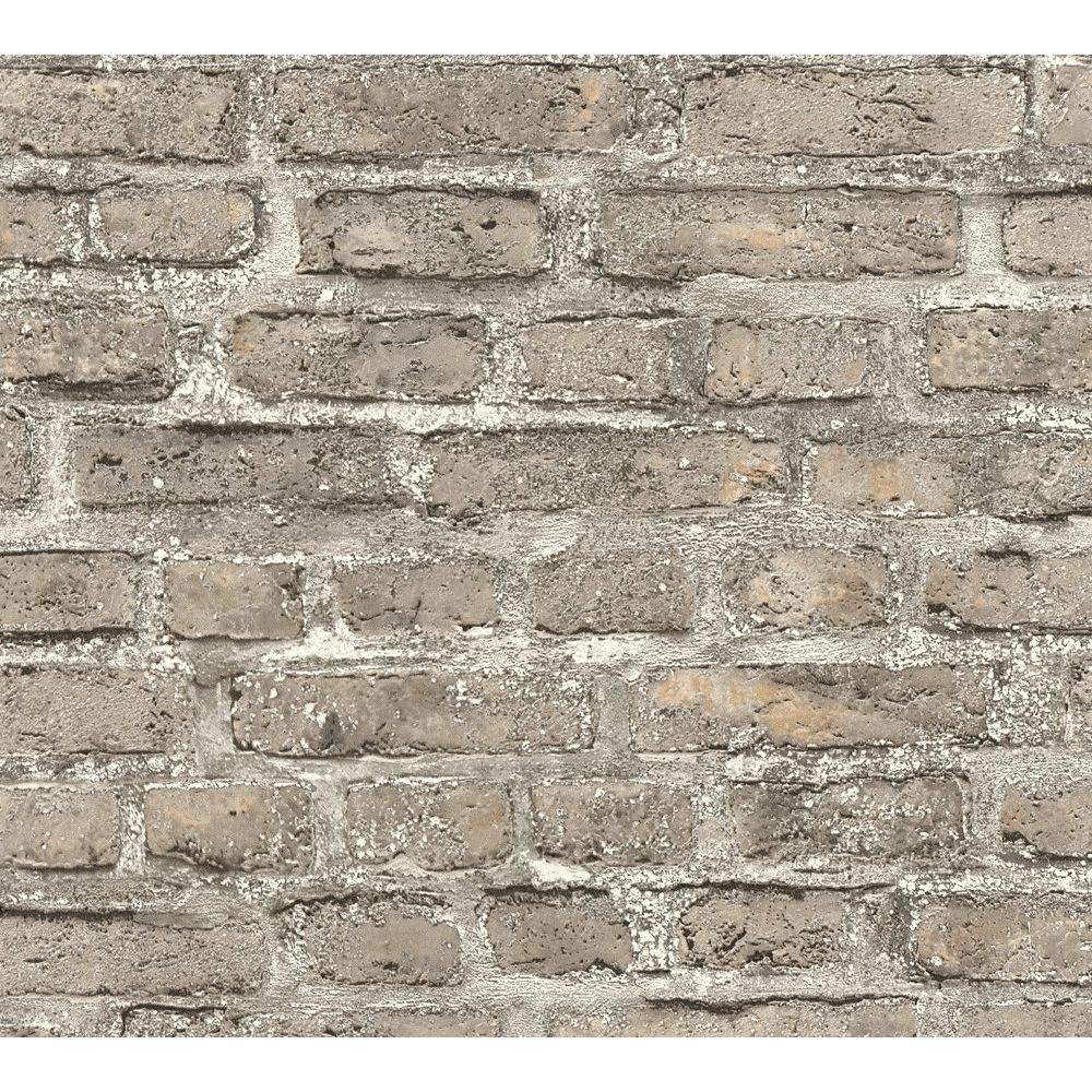 A.S. Creation by Sancar 36139 Elements Brick Wallcovering in Grey/Brown