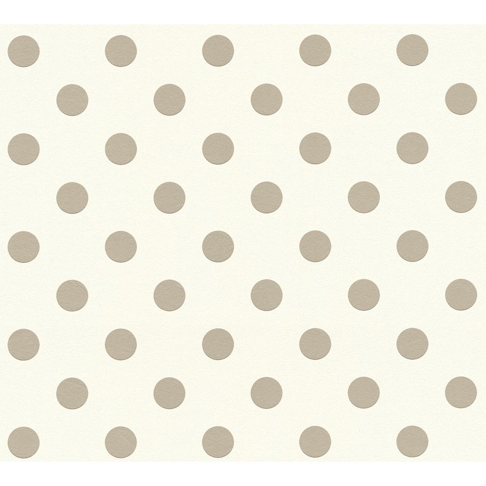 A.S. Creation by Sancar 36934 Boys & Girls 6 Dots Wallcovering in Beige
