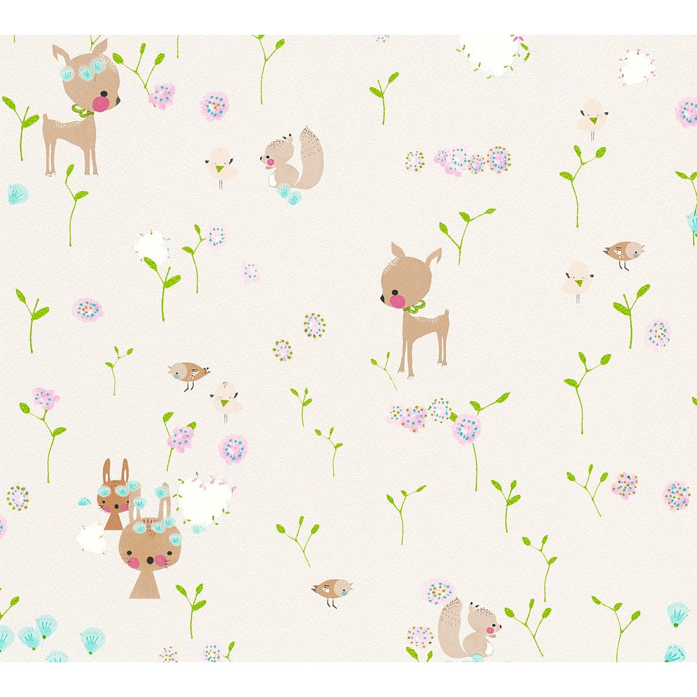A.S. Creation by Sancar 36988 Boys & Girls 6 Childrens Wallcovering in Beige