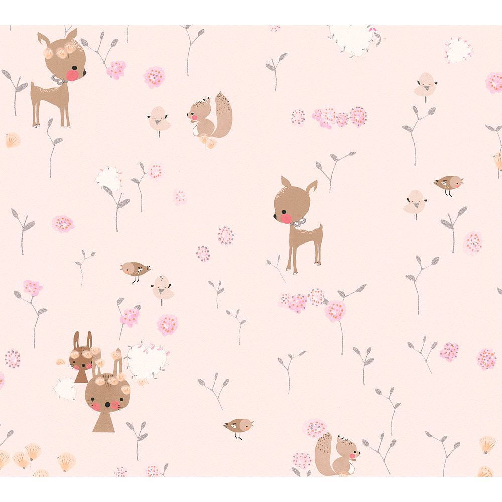 A.S. Creation by Sancar 36988 Boys & Girls 6 Childrens Wallcovering in Pink