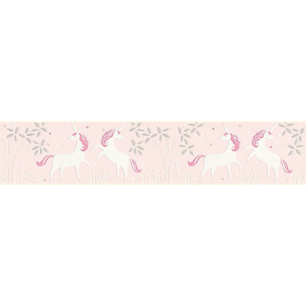 A.S. Creation by Sancar 36990 Boys & Girls 6 Childrens Wallcovering in Pink/Silver/White