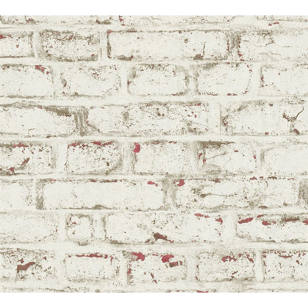A.S. Creation by Sancar 371621 Elements Brick Wallcovering in White