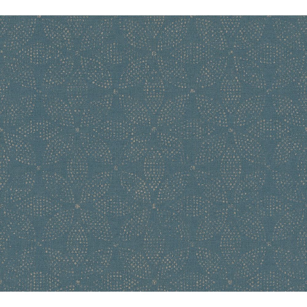 A.S. Creation by Sancar 37176 Ethnic Origin Geometric Wallcovering in Blue/Gold