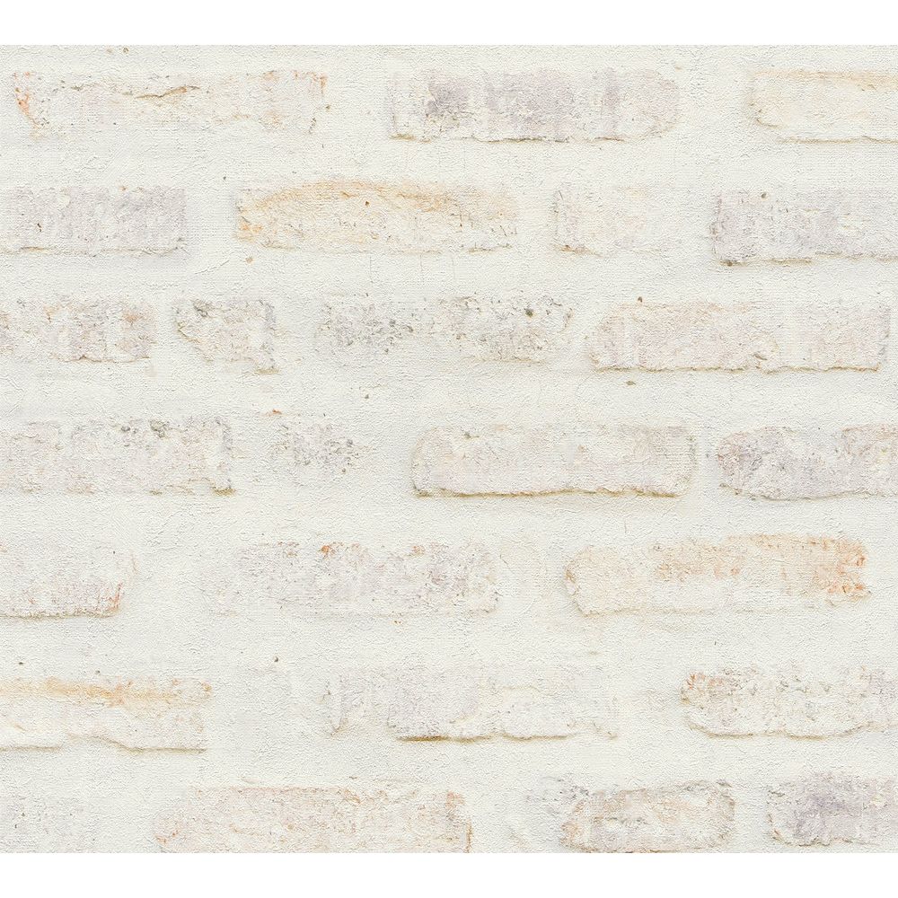 A.S. Creation by Sancar 37422 Elements Brick Wallcovering in White/Grey