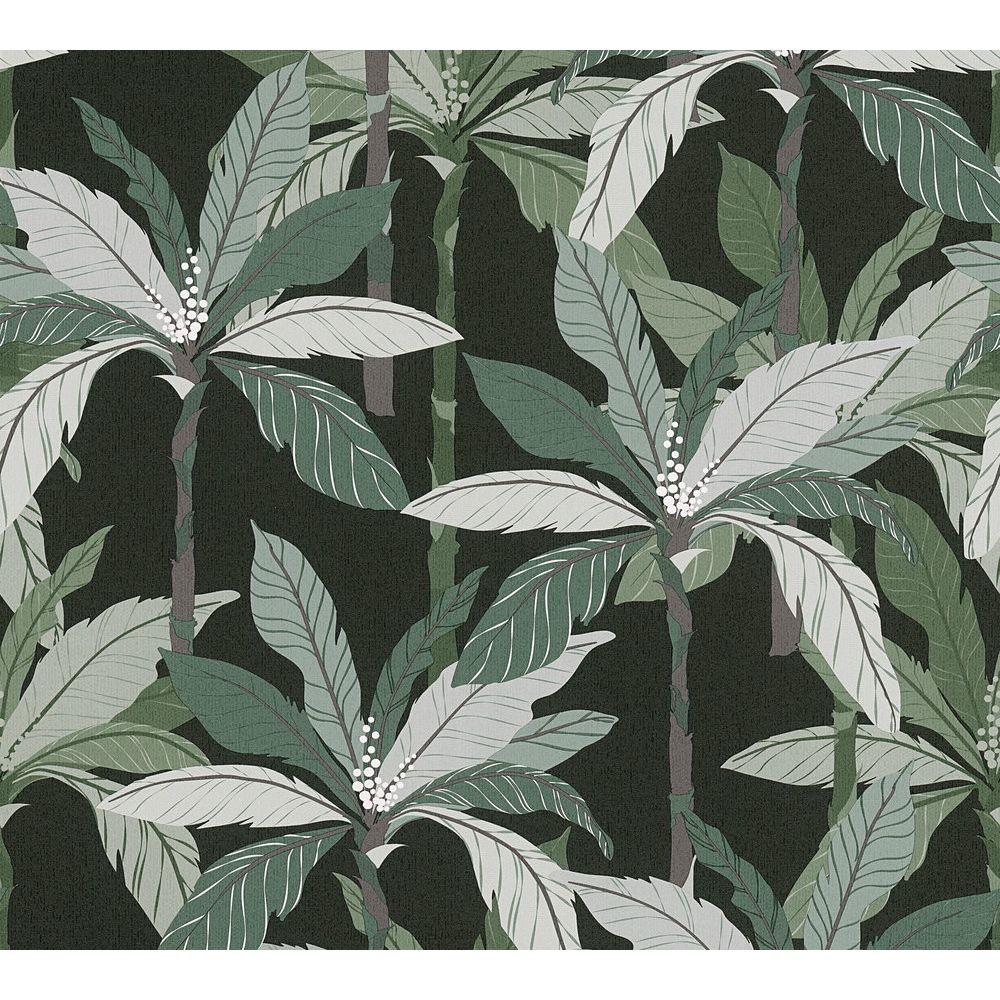 A.S. Creation by Sancar 37530 Geo Nordic Jungle Wallcovering in Green