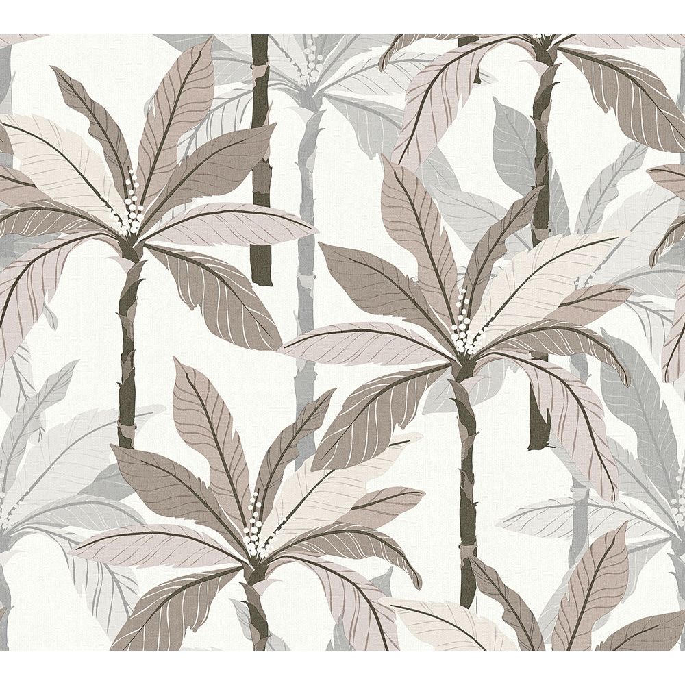 A.S. Creation by Sancar 37530 Geo Nordic Jungle Wallcovering in Grey
