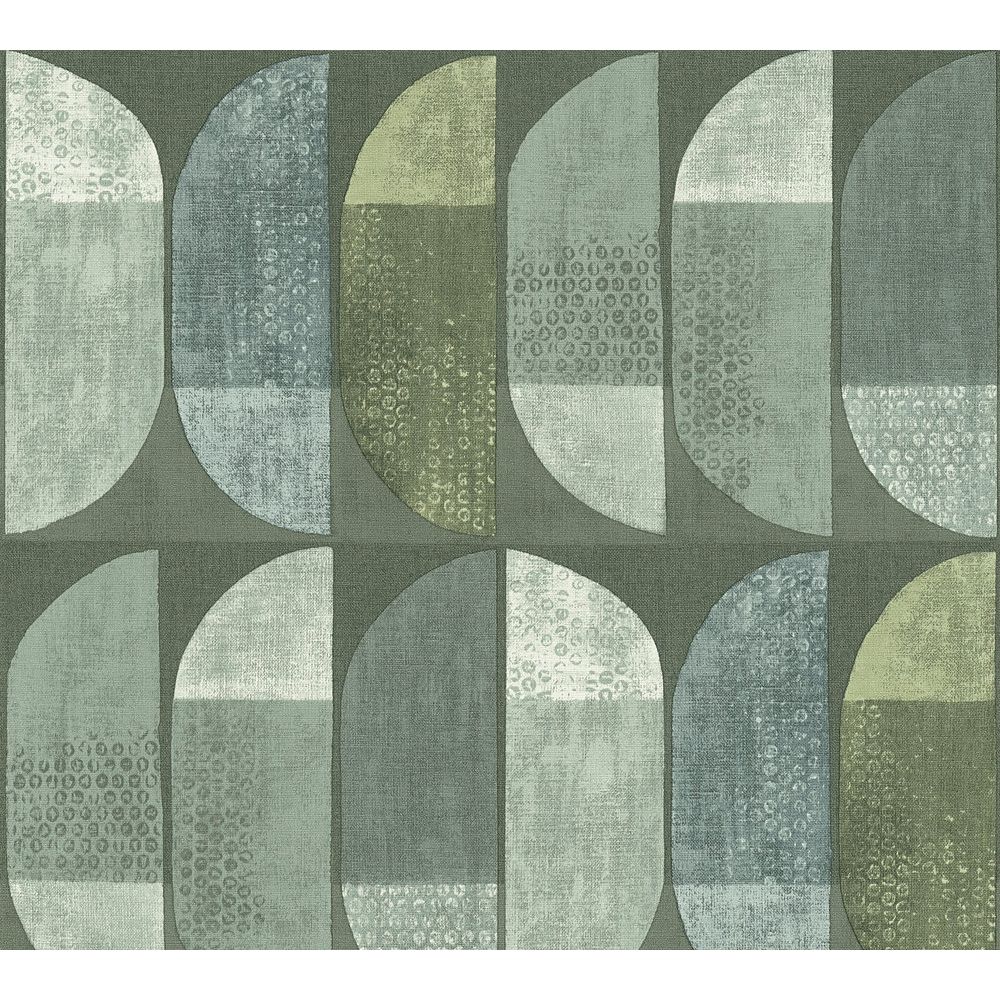 A.S. Creation by Sancar 37531 Geo Nordic Geometric Wallcovering in Green