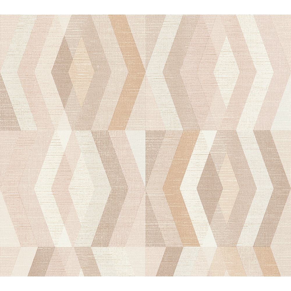 A.S. Creation by Sancar 37533 Geo Nordic Geometric Wallcovering in Beige