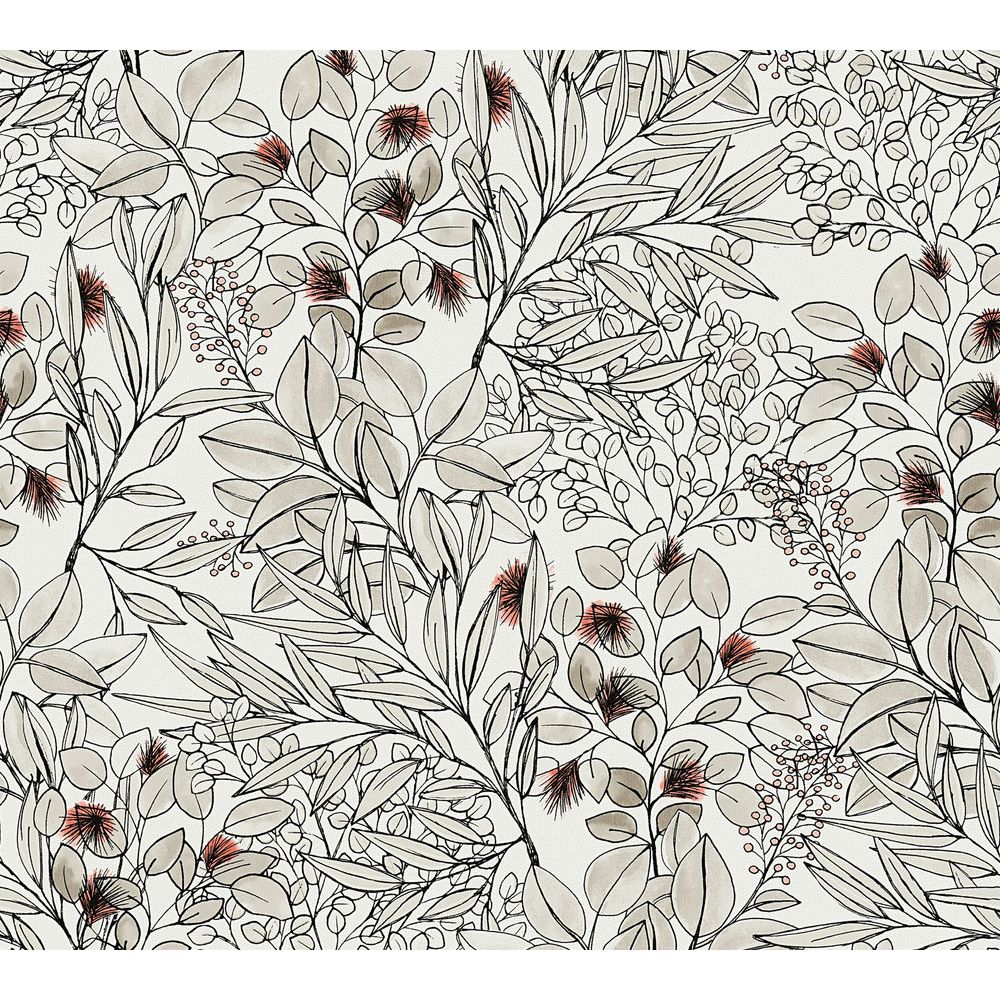 A.S. Creation by Sancar 37534 Geo Nordic Floral Wallcovering in Beige