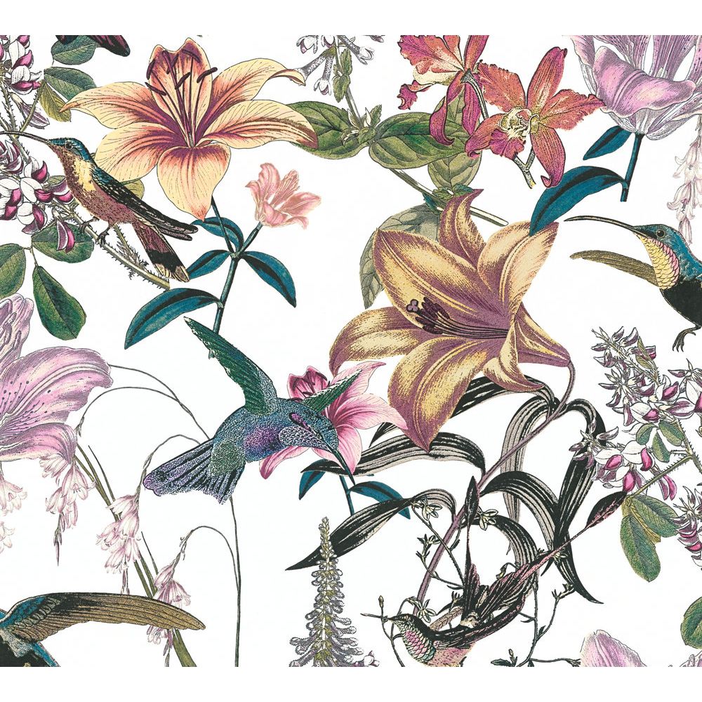 Architects Paper by Sancar 37701 Jungle Chic Floral Wallcovering in Multicolored