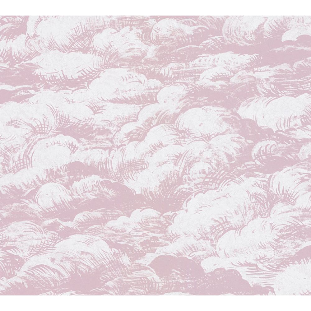 Architects Paper by Sancar 37705 Jungle Chic Clouds Wallcovering in Pink/White