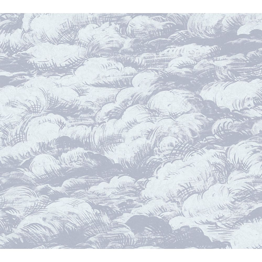 Architects Paper by Sancar 37705 Jungle Chic Clouds Wallcovering in Dark Grey/White