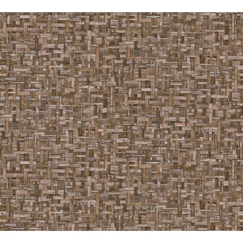 Architects Paper by Sancar 37706 Jungle Chic Wood Look Wallcovering in Brown