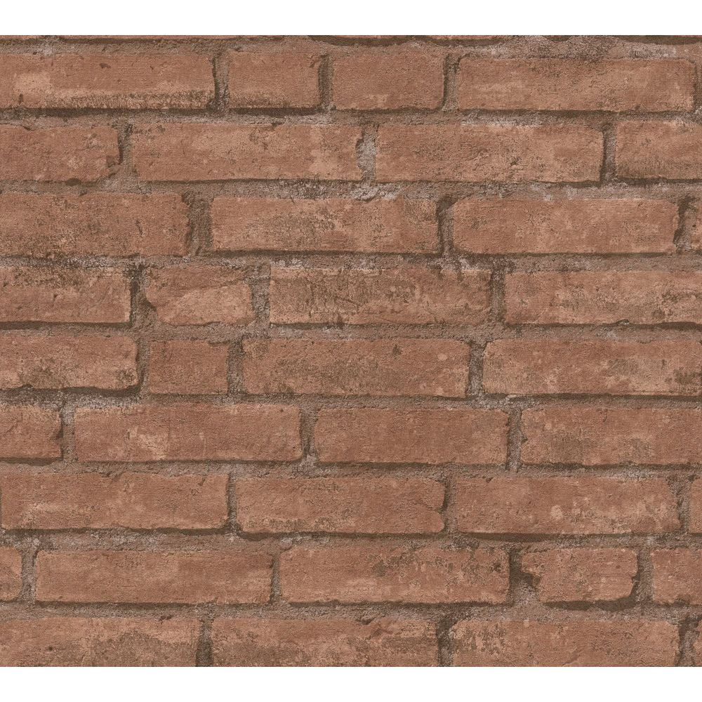 A.S. Creation by Sancar 37747 Elements Brick Wallcovering in Brown/Orange